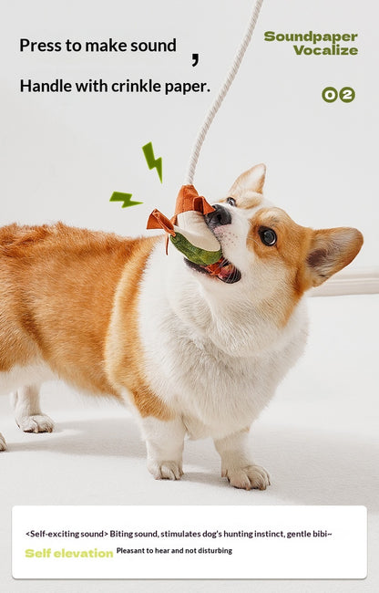 [Pet_Dog Teaser Stick] Dog Toy Chew Sound Puppy Boredom Relief Self-Entertainment Artifact Puppy Supplies