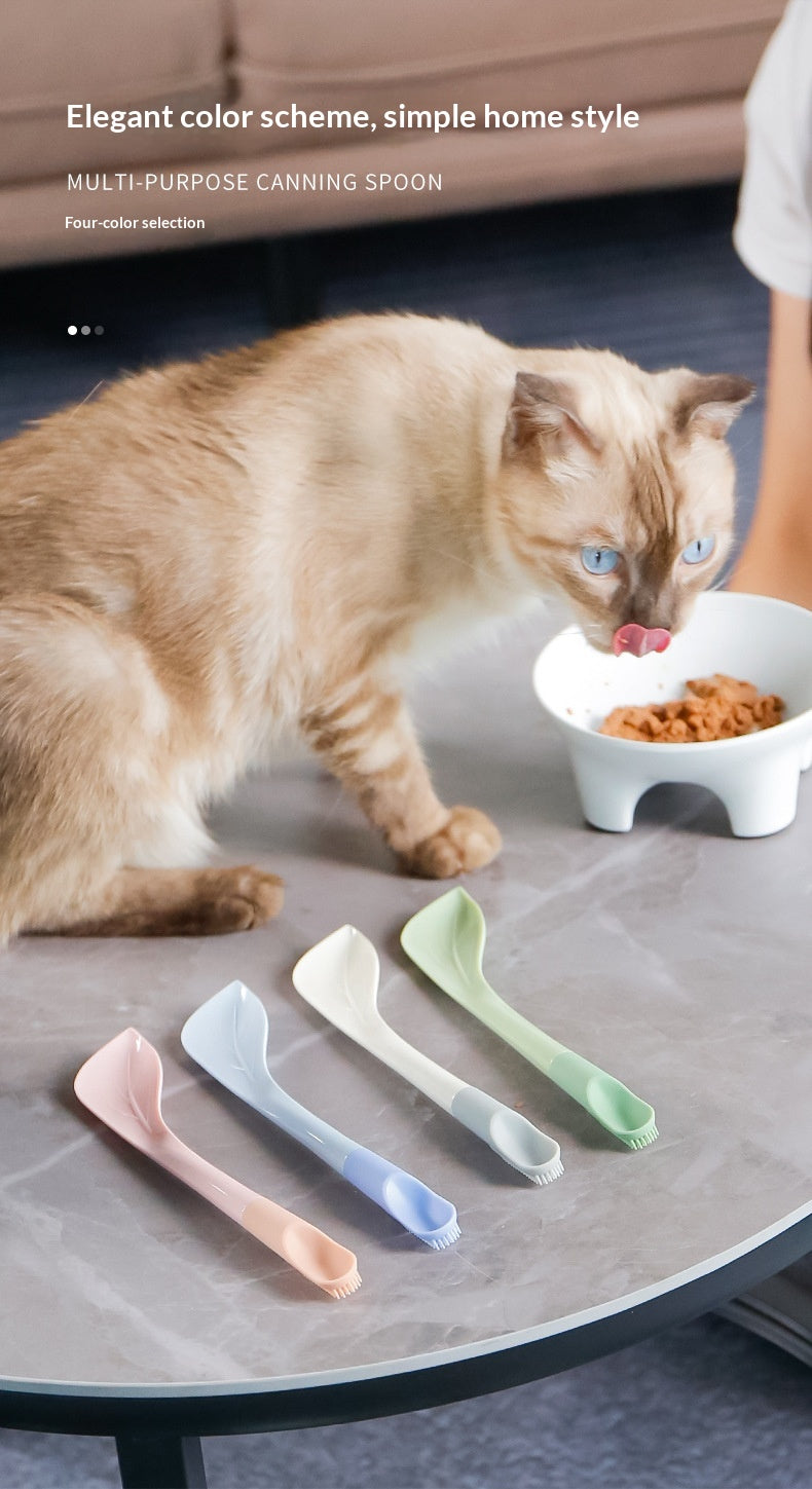 Can Spoon Dual-use Spoon Cat Dog Wet Food Snacks Nutritional Paste Dog Cat Rice Mix Medicine Feeding Pet Supplies