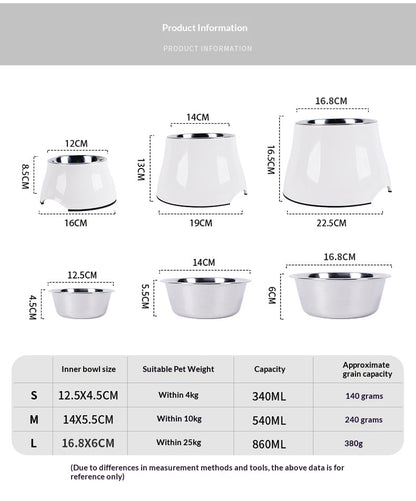 Dog Bowl Dog Food Bowl Pet Food Bowl Dog Food Bowl Protects Neck Anti-Spill High Bowl for Medium and Large Dogs