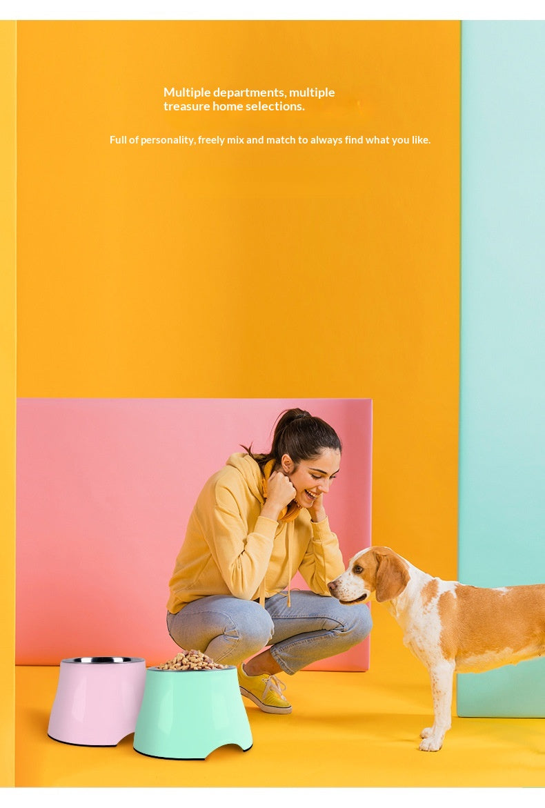 Dog Bowl Dog Food Bowl Pet Food Bowl Dog Food Bowl Protects Neck Anti-Spill High Bowl for Medium and Large Dogs