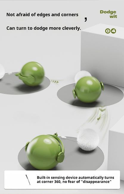 [ Pet_Rolling Ball] Cat Toy Electric Energy-Consuming Self-Entertainment Laser Pointer Teaser Wand