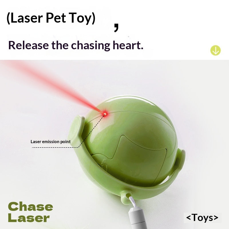 [ Pet_Rolling Ball] Cat Toy Electric Energy-Consuming Self-Entertainment Laser Pointer Teaser Wand