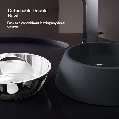 Dog Bowl Cat Bowl Dog Bowl Stainless Steel Double Layer Pet Bowl Dog Cat Pet Supplies Bowl Pet Rice Bowl Food Bowl