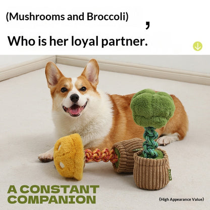 Pet Dog Toy Durable Chew Rope Knot Toy Sound-Making Boredom-Relief Artifact Creative Vegetable Dog Toy