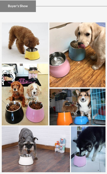 Dog Bowl Dog Food Bowl Pet Food Bowl Dog Food Bowl Protects Neck Anti-Spill High Bowl for Medium and Large Dogs