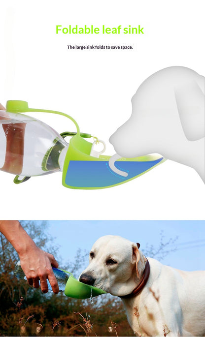 Pet Supplies Cat and Dog Outdoor Portable Water Bottle Drinking Device Pet Water Feeder Drinking Artifact