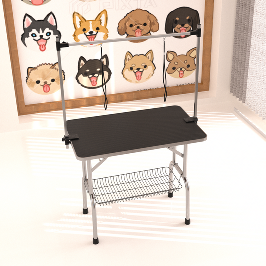 36" Professional Dog Pet Grooming Table Adjustable Heavy Duty Portable w/Arm & Noose & Mesh Tray   WL