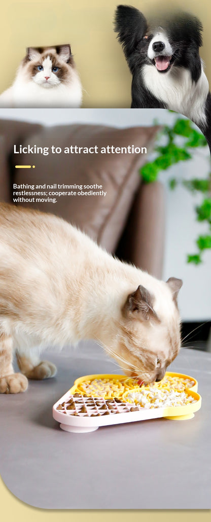 Pet Silicone Lick Mat Wet Food Nutritional Paste Slow Feeder Mat Dog Cat Interactive Fun Lick Pad