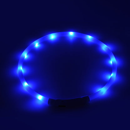 LED Light-Up Pet Collar Dog Leash Light-Up Collar USB Rechargeable Teddy Golden Retriever Dog Night Light Collar Flashing Neckband Pet Collar