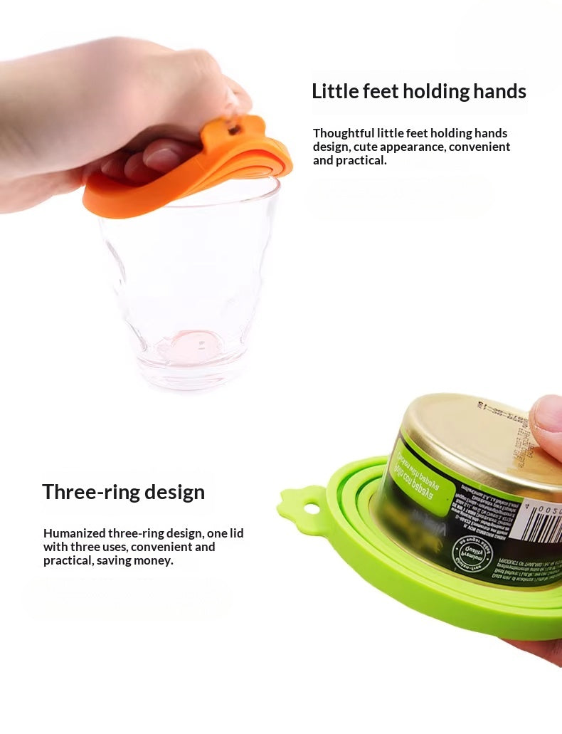 Pet Can Lid Sealing Fresh-keeping Silicone Lid Cat Dog Pet Supplies Dog Cat Wet Food Sealing Lid
