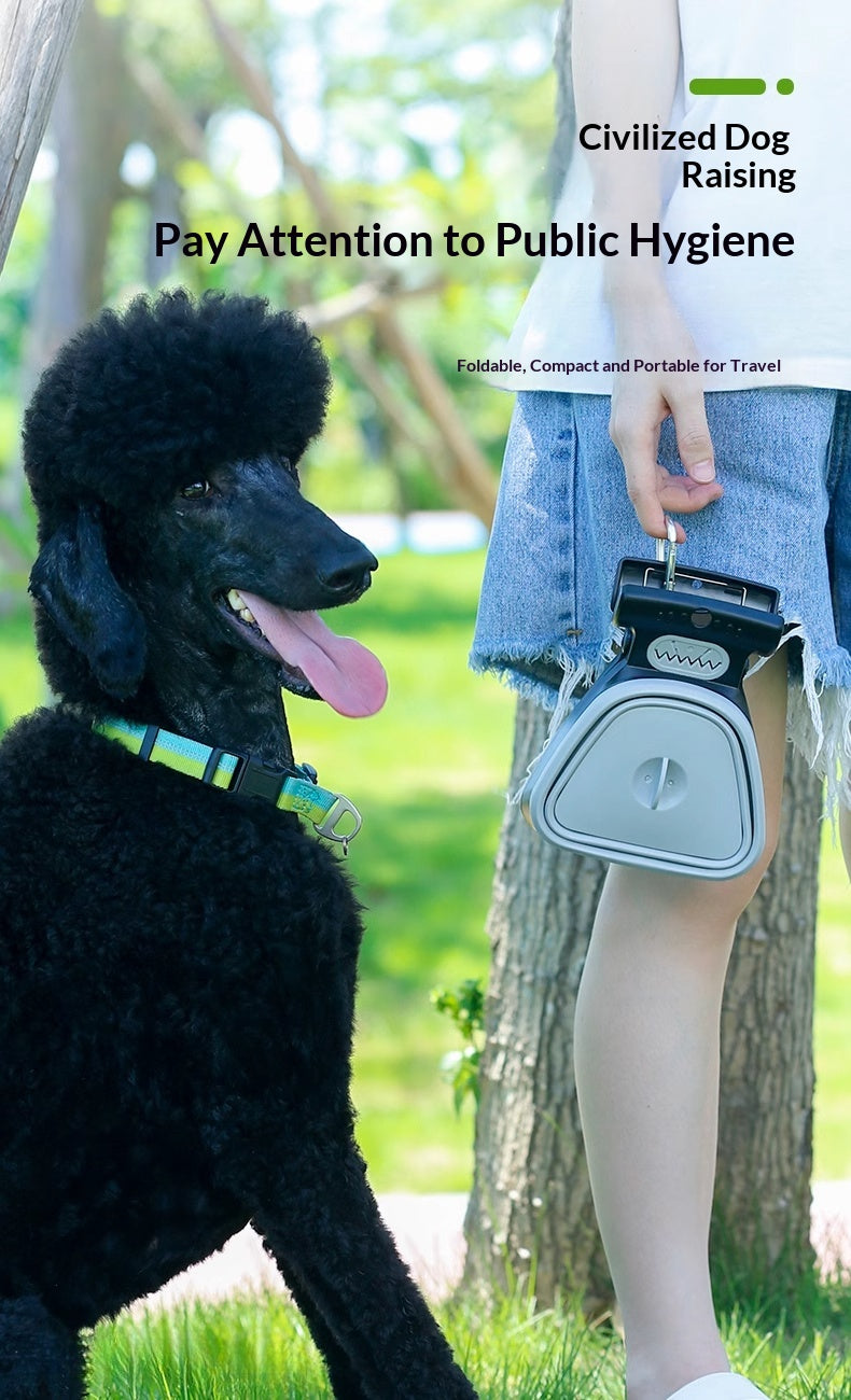 Pet Poop Scooper Outdoor Portable Foldable with Hanging Buckle Trash Bag Poop Shovel Tool Dog Poop Scooper