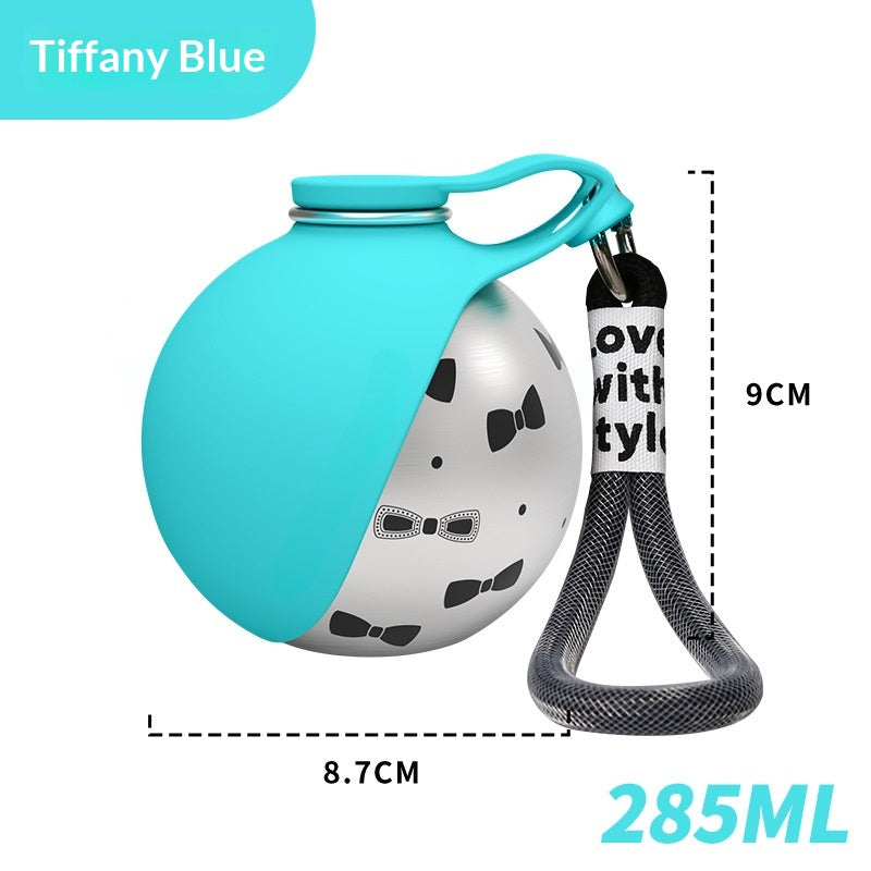 Water Bottle 304 Stainless Steel Foldable Spherical Drinking Device Small Dog Special Outdoor Portable Water Bottle