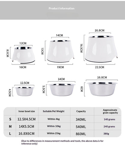 Dog Bowl Dog Food Bowl Pet Food Bowl Dog Food Bowl Protects Neck Anti-Spill High Bowl for Medium and Large Dogs