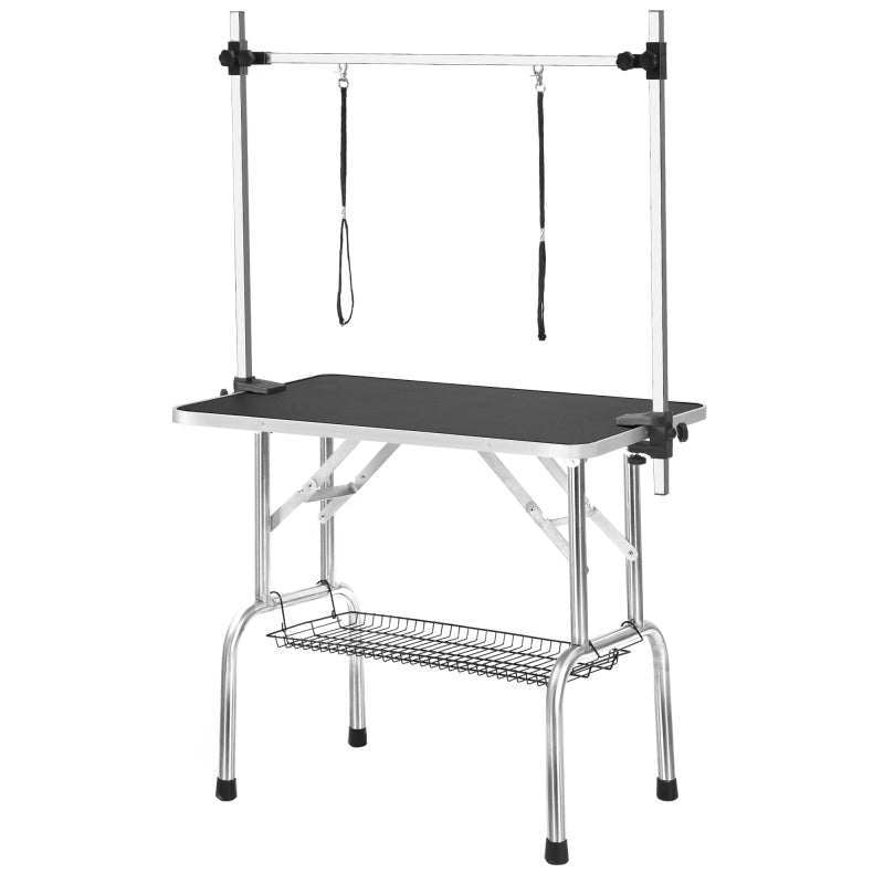 36" Professional Dog Pet Grooming Table Adjustable Heavy Duty Portable w/Arm & Noose & Mesh Tray   WL