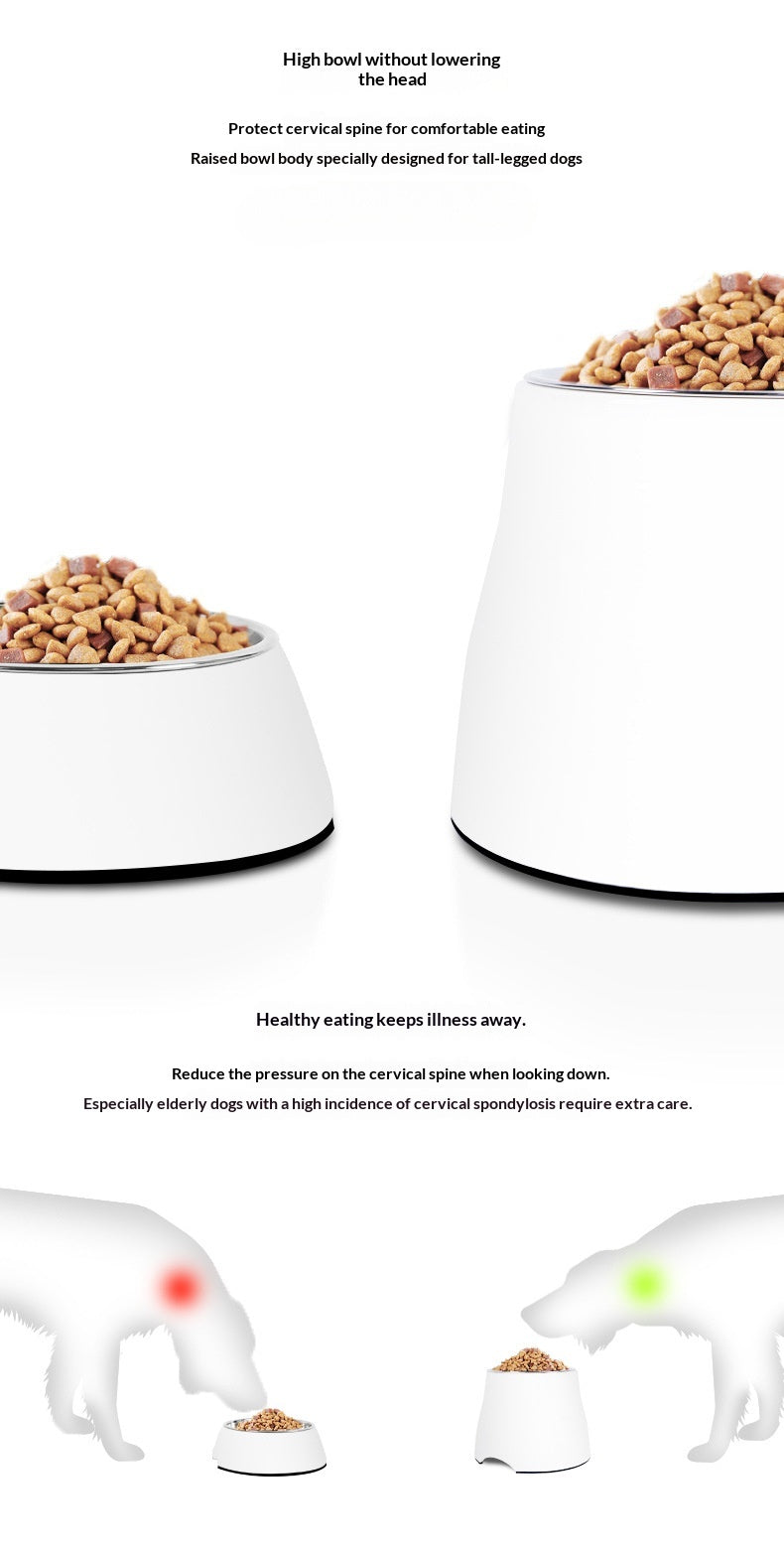 Dog Bowl Dog Food Bowl Pet Food Bowl Dog Food Bowl Protects Neck Anti-Spill High Bowl for Medium and Large Dogs