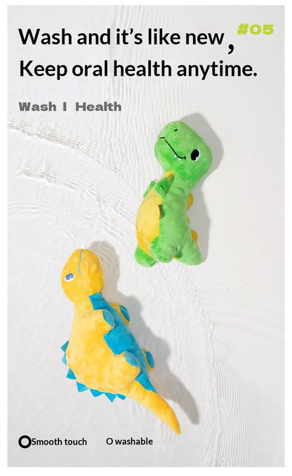 [Dinosaur Family Series Dog Toys] Plush Teddy Small and Medium-sized Dog Teething Sound Artifact