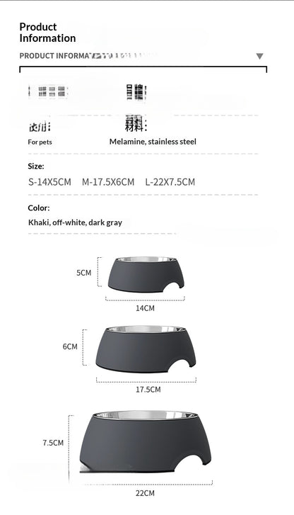 Dog Bowl Cat Bowl Dog Bowl Stainless Steel Double Layer Pet Bowl Dog Cat Pet Supplies Bowl Pet Rice Bowl Food Bowl