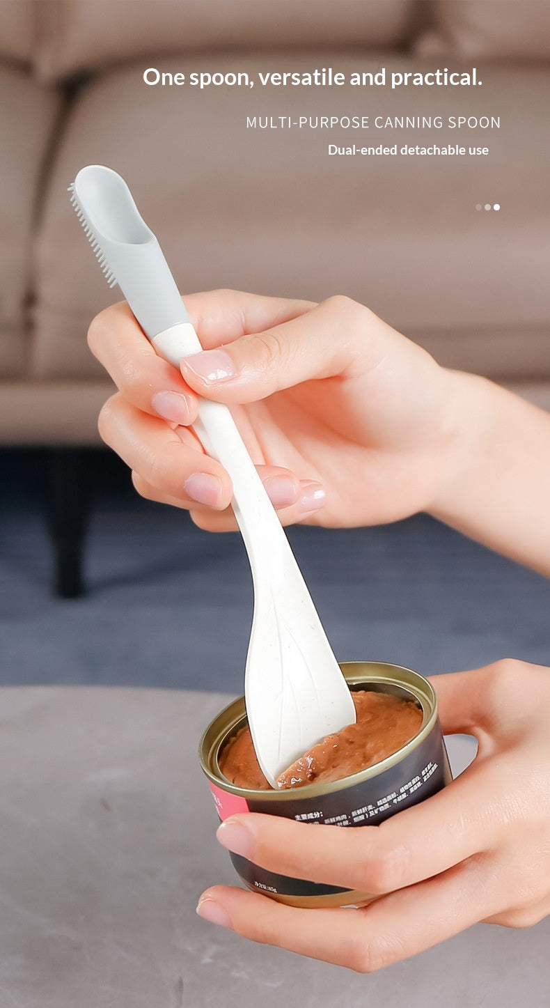 Can Spoon Dual-use Spoon Cat Dog Wet Food Snacks Nutritional Paste Dog Cat Rice Mix Medicine Feeding Pet Supplies