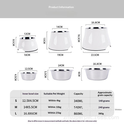 Dog Bowl Dog Food Bowl Pet Food Bowl Dog Food Bowl Protects Neck Anti-Spill High Bowl for Medium and Large Dogs