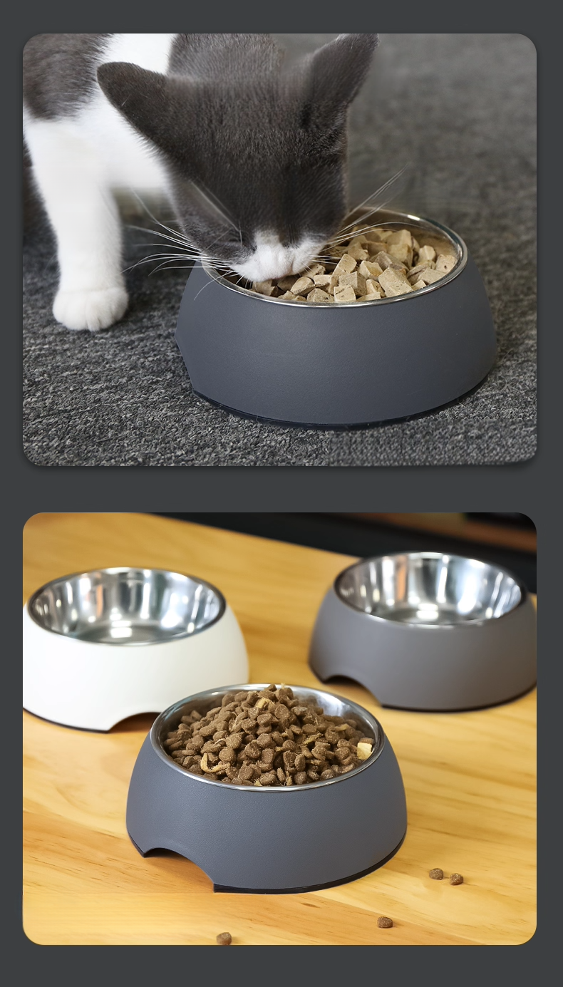 Dog Bowl Cat Bowl Dog Bowl Stainless Steel Double Layer Pet Bowl Dog Cat Pet Supplies Bowl Pet Rice Bowl Food Bowl