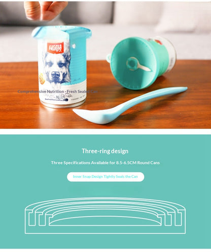 Pet Can Lid Sealing Fresh-keeping Silicone Lid Cat Dog Pet Supplies Dog Cat Wet Food Sealing Lid